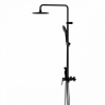 Душевая система Damixa Apollo DX220910300 стойка с тропическим душем, смесителем, черная матовая