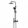 Душевая система Damixa Apollo DX220910300 стойка с тропическим душем, смесителем, черная матовая
