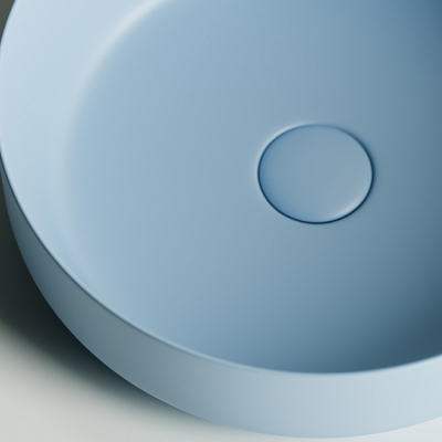 Умывальник CERAMICANOVA Element чаша накладная круглая (цвет Голубой Матовый) CN6022ML