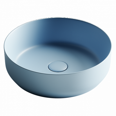 Умывальник CERAMICANOVA Element чаша накладная круглая (цвет Голубой Матовый) CN6022ML