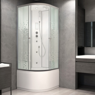 Душевая кабина AvaCan L910 с гидромассажем и электрикой 100x100 см, L910GM+EL