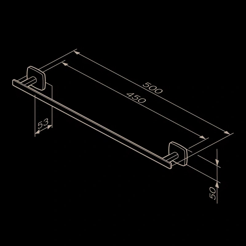 Вешалка для полотенец AM.PM Gem A90346422 черная