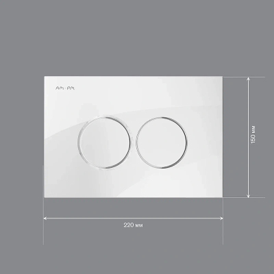 Клавиша смыва для инсталляции AM.PM ProC L I070101 механическая белая глянцевая