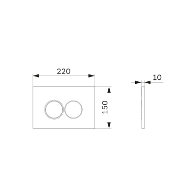 Клавиша смыва для инсталляции AM.PM ProC L I070101 механическая белая глянцевая