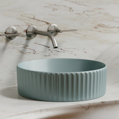 Умывальник CERAMICANOVA Element чаша накладная круглая (цвет Зеленый Матовый) CN6057MLG