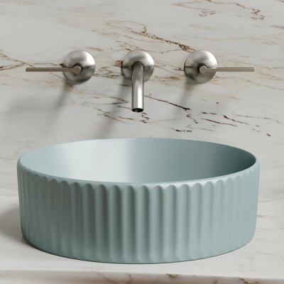 Умывальник CERAMICANOVA Element чаша накладная круглая (цвет Зеленый Матовый) CN6057MLG