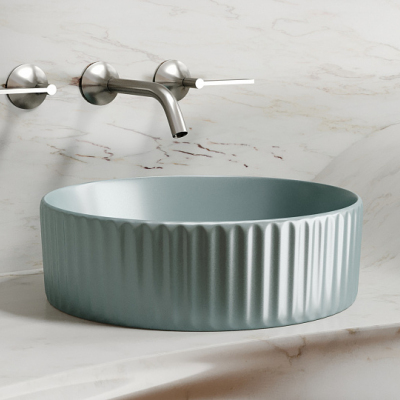 Умывальник CERAMICANOVA Element чаша накладная круглая (цвет Зеленый Матовый) CN6057MLG