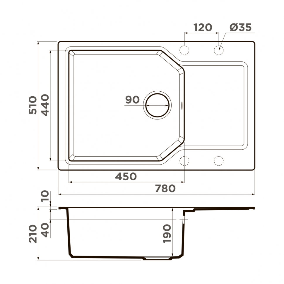 Кухонная мойка Omoikiri Yonaka 78-LB-GR Artgranit/leningrad grey, 4993339