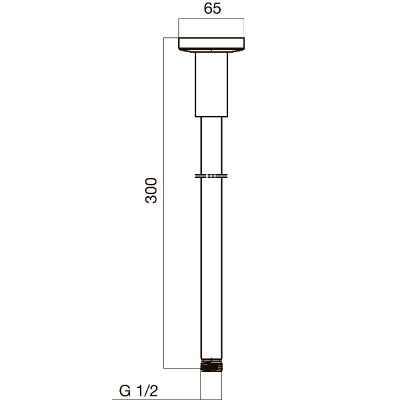 Держатель для тропического душа AM.PM F0500600 хром