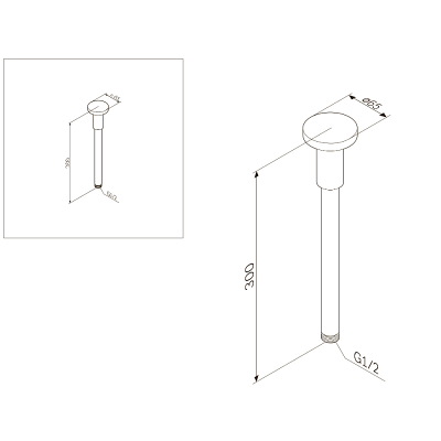 Держатель для тропического душа AM.PM F0500600 хром