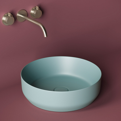 Умывальник CERAMICANOVA Element чаша накладная круглая (цвет Зеленый Матовый) CN6022MLG
