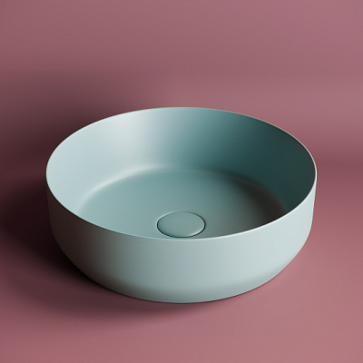 Умывальник CERAMICANOVA Element чаша накладная круглая (цвет Зеленый Матовый) CN6022MLG