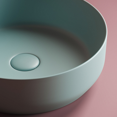 Умывальник CERAMICANOVA Element чаша накладная круглая (цвет Зеленый Матовый) CN6022MLG