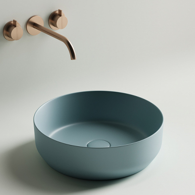 Умывальник CERAMICANOVA Element чаша накладная круглая (цвет Зеленый Матовый) CN6022MLG