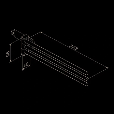 Вешалка для полотенец AM.PM Gem A9032722 поворотная тройная черная