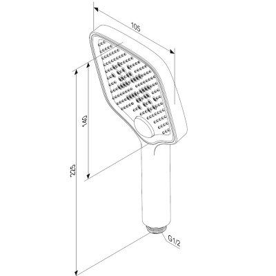 Лейка для душа Damixa Gala 953020300 черная