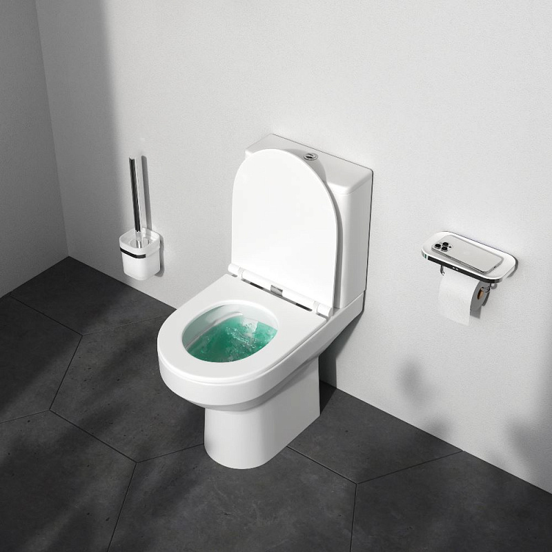 Унитаз напольный AM.PM Spirit 2.0 C708600WH безободковый с сиденьем микролифт 58WH, белый
