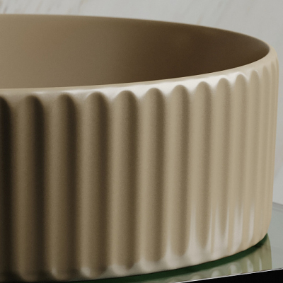 Умывальник CERAMICANOVA Element чаша накладная круглая (цвет Капучино Матовый) CN6057MC