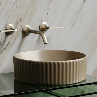 Умывальник CERAMICANOVA Element чаша накладная круглая (цвет Капучино Матовый) CN6057MC