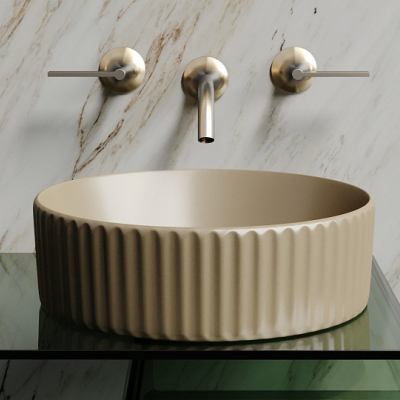 Умывальник CERAMICANOVA Element чаша накладная круглая (цвет Капучино Матовый) CN6057MC