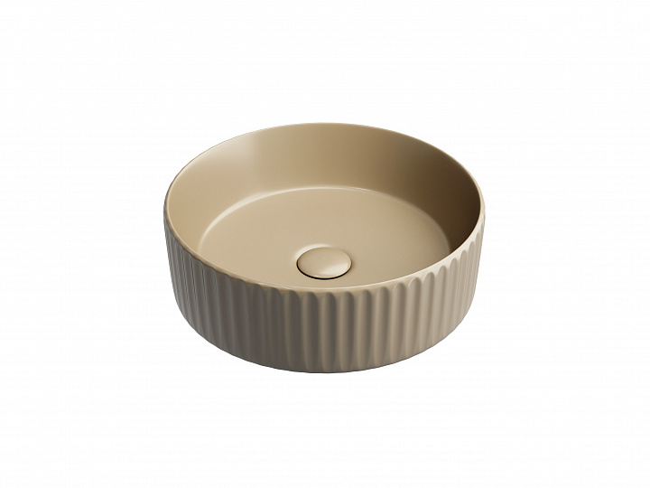 Умывальник CERAMICANOVA Element чаша накладная круглая (цвет Капучино Матовый) CN6057MC
