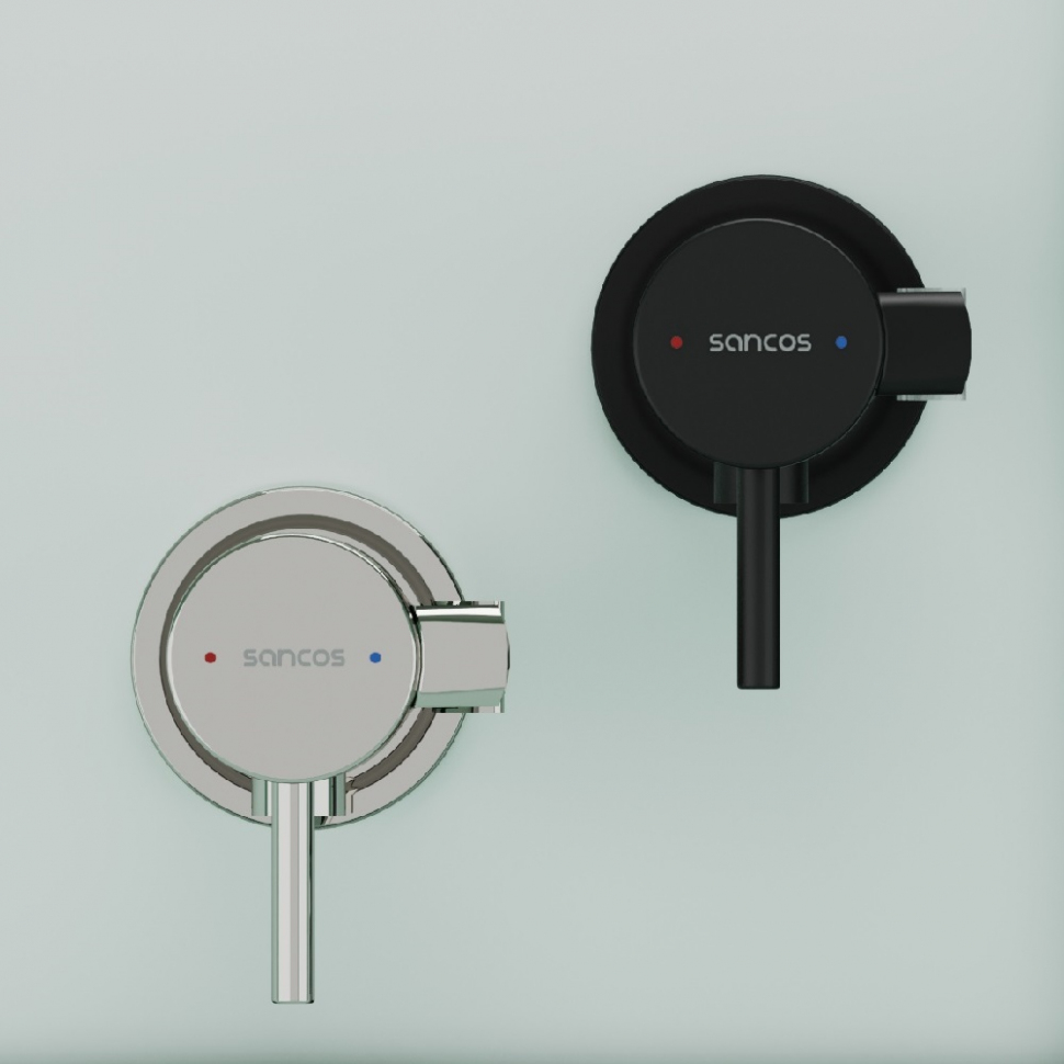 Гигиенический душ SANCOS Atom со смесителем, цвет хром глянцевый, SC2001CH