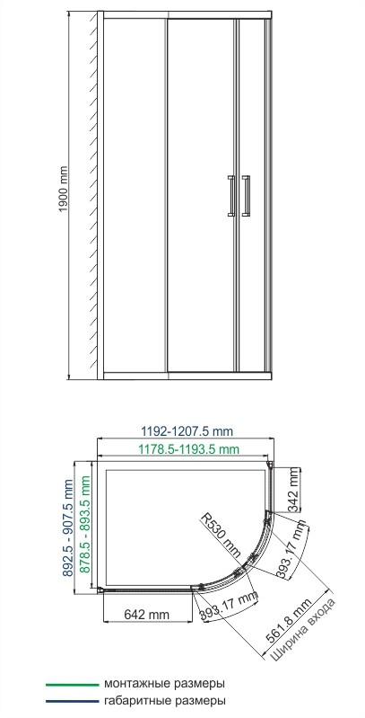 Душевой уголок Wasserkraft Lippe 45S24