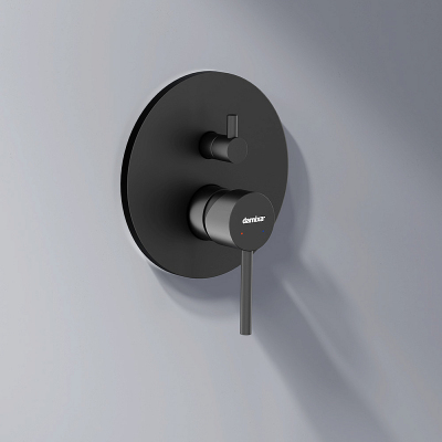 Встраиваемая душевая система Damixa Scandinavian Pure 936520300 черная: тропический верхний душ, ручной душ