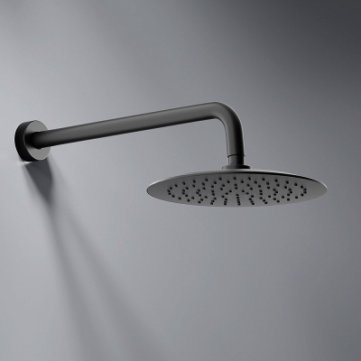 Встраиваемая душевая система Damixa Scandinavian Pure 936520300 черная: тропический верхний душ, ручной душ