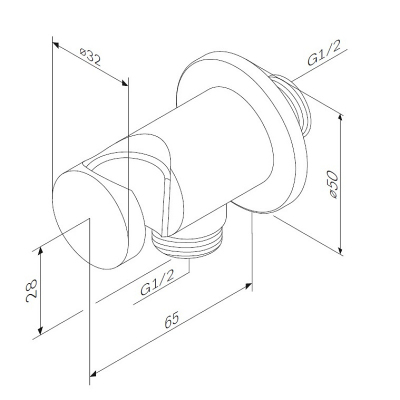 Шланговое подключение AM.PM F0602100 с держателем хром