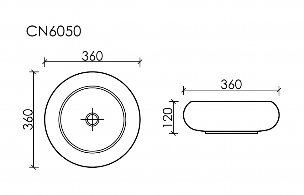 Умывальник CERAMICANOVA Element чаша накладная круглая (цвет Капучино Матовый) CN6050MC