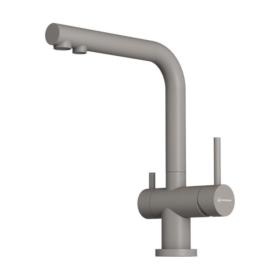 Смеситель для кухни Omoikiri Nagano-P-GR латунь/leningrad grey, 4974219
