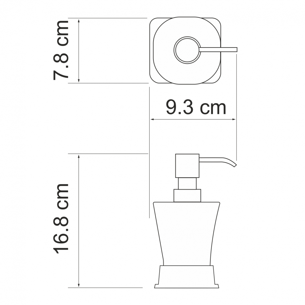 Дозатор для жидкого мыла Wasserkraft Amper K-5499NICKEL