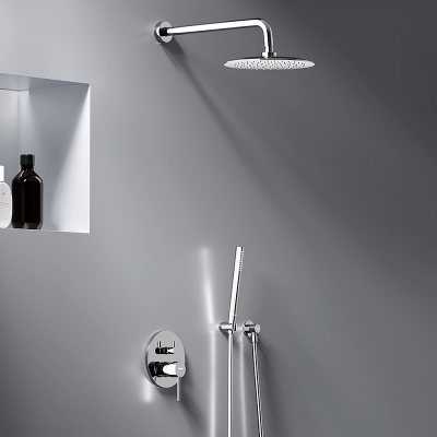 Встраиваемая душевая система Damixa Scandinavian Pure 936520000 хром: тропический верхний душ, ручной душ