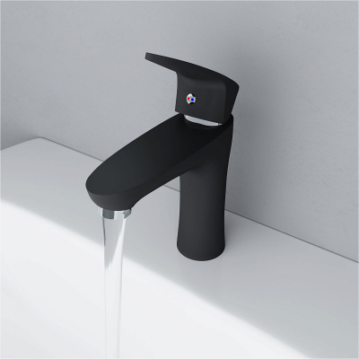 Смеситель для раковины (умывальника) Dorff Alpha D9021000BL черный