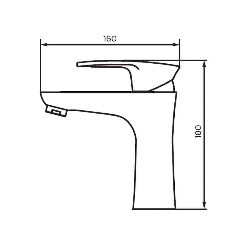 Смеситель для раковины (умывальника) Dorff Alpha D9021000BL черный