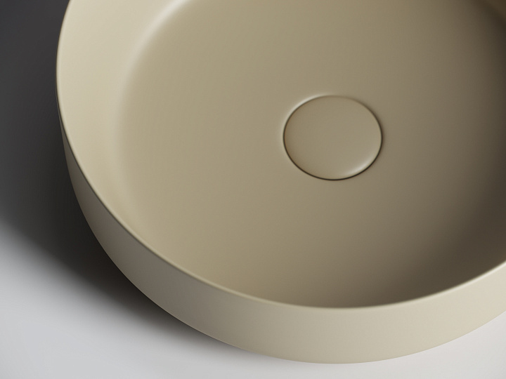 Умывальник CERAMICANOVA Element чаша накладная круглая (цвет Капучино Матовый) CN6022MC