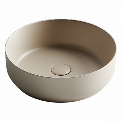 Умывальник CERAMICANOVA Element чаша накладная круглая (цвет Капучино Матовый) CN6022MC