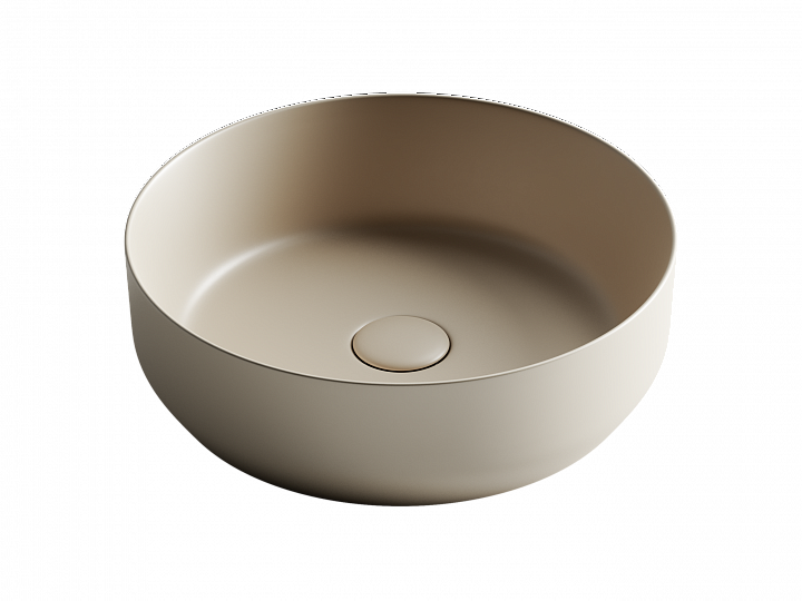 Умывальник CERAMICANOVA Element чаша накладная круглая (цвет Капучино Матовый) CN6022MC