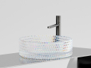 Умывальник CERAMICANOVA Cristal чаша накладная круглая (цвет неон) 360 мм CN6059