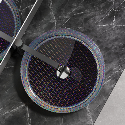 Умывальник CERAMICANOVA Cristal чаша накладная круглая (цвет неон) 360 мм CN6059