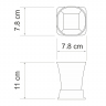 Стакан для зубных щеток Wasserkraft Amper K-5428NICKEL