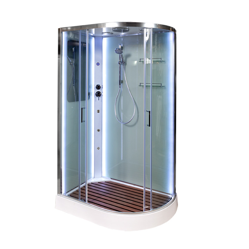 Душевая кабина DTO A 102 L LED с кнопкой и гидромассажем (120x80)