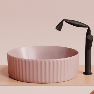 Умывальник CERAMICANOVA Element чаша накладная круглая (цвет Розовый Матовый) CN6057MP