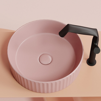 Умывальник CERAMICANOVA Element чаша накладная круглая (цвет Розовый Матовый) CN6057MP