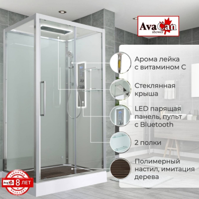 Душевая кабина AvaCan Z2911LED 110x90 см