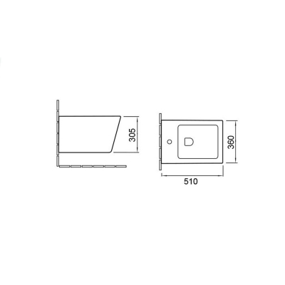 Биде подвесное Q-Line VB1-12, цвет белый