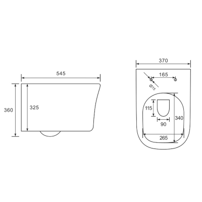Унитаз подвесной Arco VT1-36 безободковый, цвет белый, ультратонкое soft-close сиденье