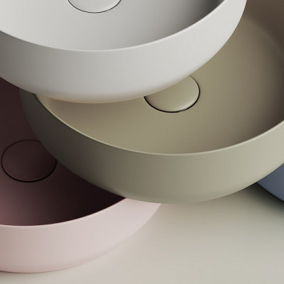 Умывальник CERAMICANOVA Element чаша накладная круглая (цвет Розовый Матовый) CN6022MP