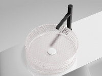 Умывальник CERAMICANOVA Cristal чаша накладная круглая 360 мм (цвет розовый) CN6061